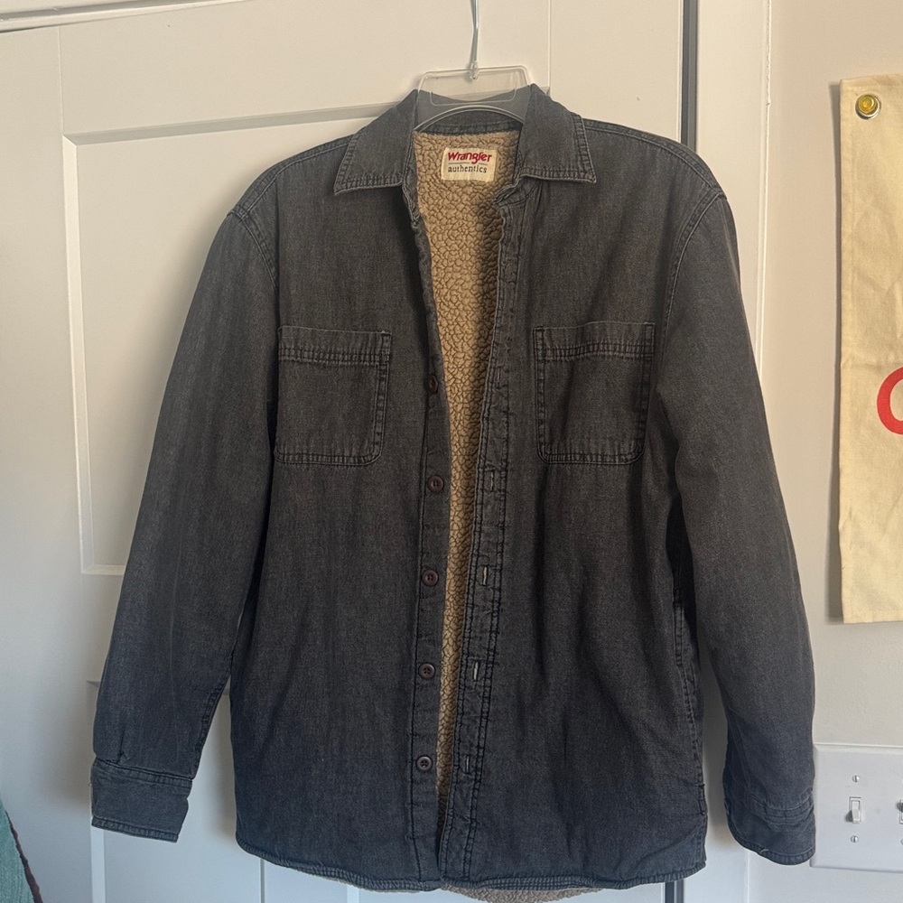 Wrangler Men's Dark Gray Shirt Jacket